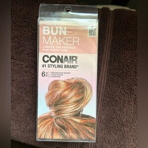 Conair Brown Bun Maker Set, Brand new!!